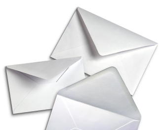 Greeting Card Envelopes - all sizes - white 100gsm